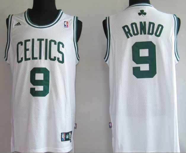 NBA Boston Celtics 9 Rajon Rondo Home White Swingman Jersey